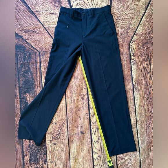 Zara Basic Collection Pants Womens Navy Blue Flat Front Cuffed Hem Trousers - Picture 9 of 15